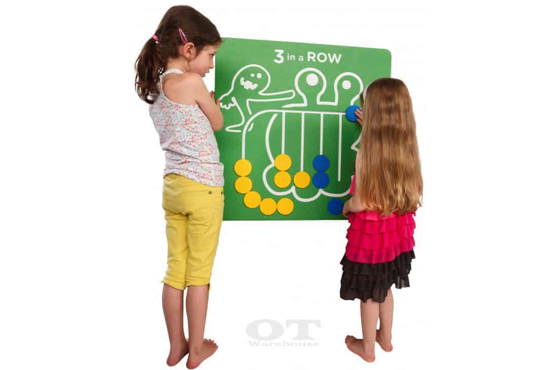 1.5m Sensory Panel '3 IN A ROW' with Timber Frame, Play Panel HDPE - Image 2