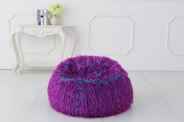multicolour shaggy fur 90cm1