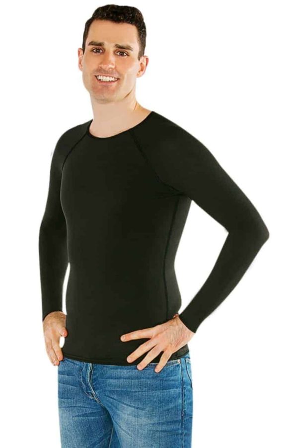 cdn otwarehouse com au Mens black long sleeves shirt sensory clothing 2