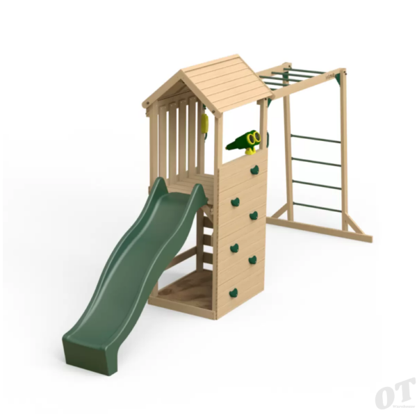 lookout tower playcentre with monkey bars