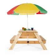 kids picnic table with umbrella
