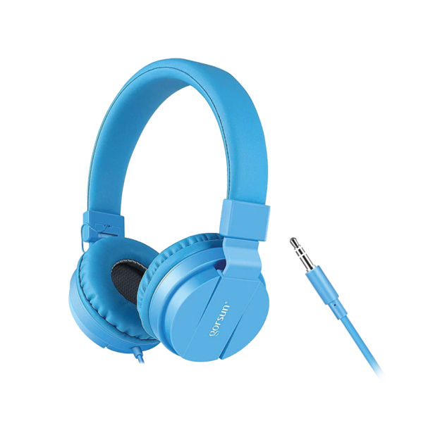 folding headphones blue