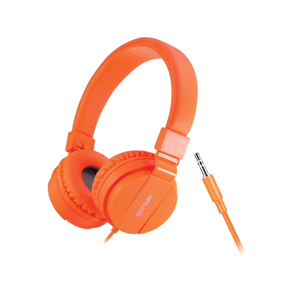 folding headphones orange
