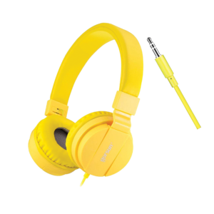 folding headphones yellow