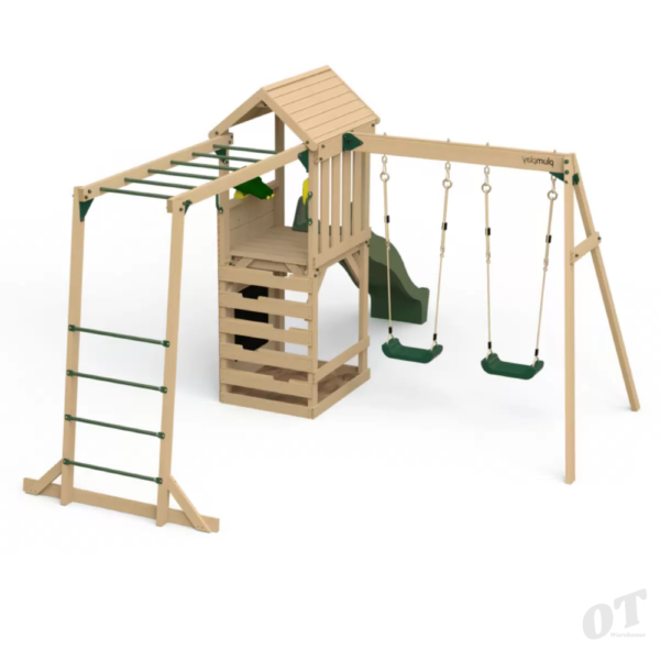 play centre with swings and monkey bars