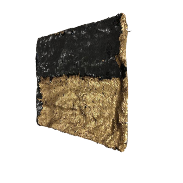 black gold sequin weighted cushion - 3kg