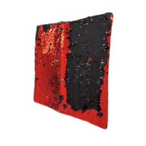red black sequin weighted cushion - 3kg