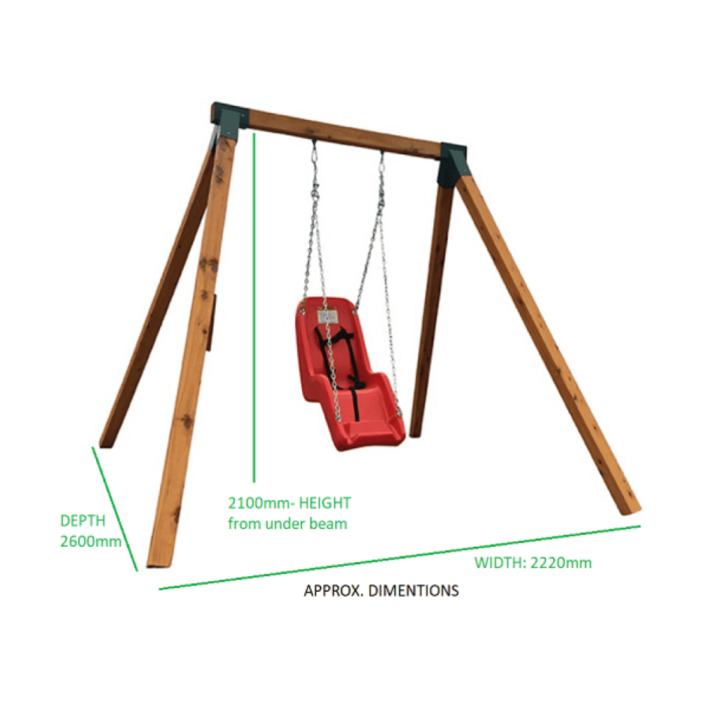 Single Swing Set Free Standing Swing Frame