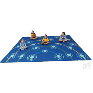 school furniture campfire rug
