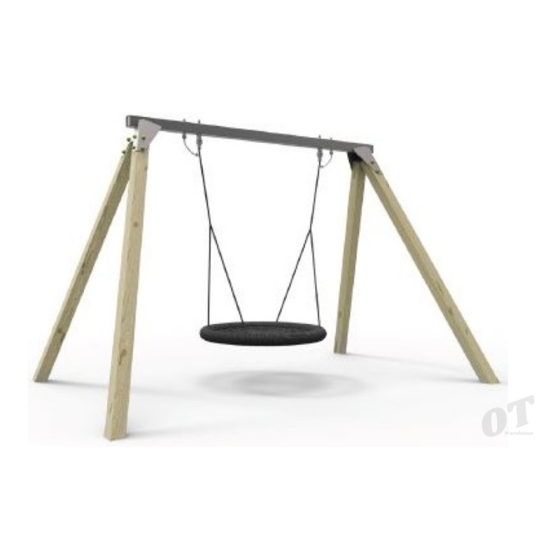 Commercial Grade Birds Nest Swing Frame. Galvanized Steel Top Bar with Timber legs (115 x 115