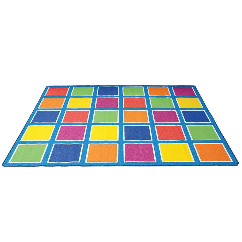 Elizabeth Richards Colour squares placement rug 30 squares
