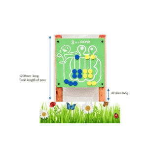1.2m Sensory Panel '3 IN A ROW' with Timber Frame, Play Panel HDPE