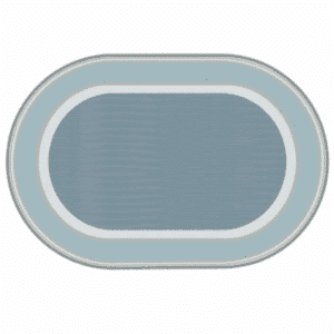 Blue Oval Rug - 274 (L) x 183 (W) cm