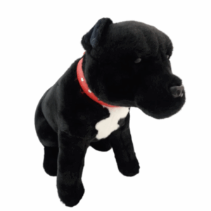 Maggie the Black Staffordshire Bull Terrier Weighted toy 1.5kg