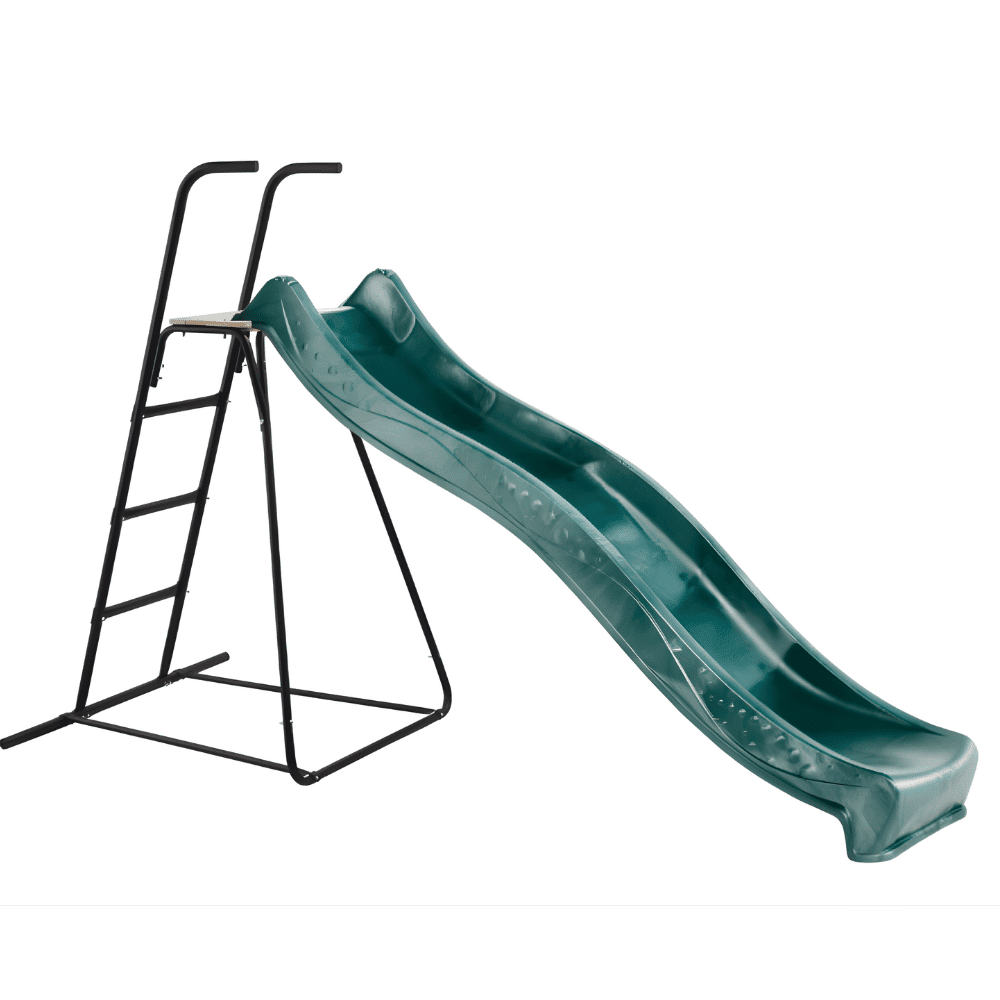1.2m high slide ‘Yulvo’ and ladder free standing kit with water feature - GREEN