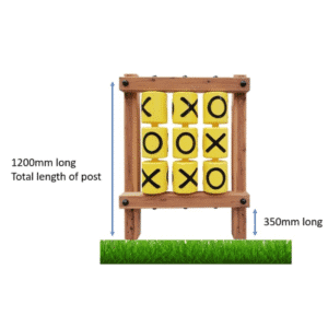 Sensory play panel 1.2m - Tic Tac Toe with Timber Frame
