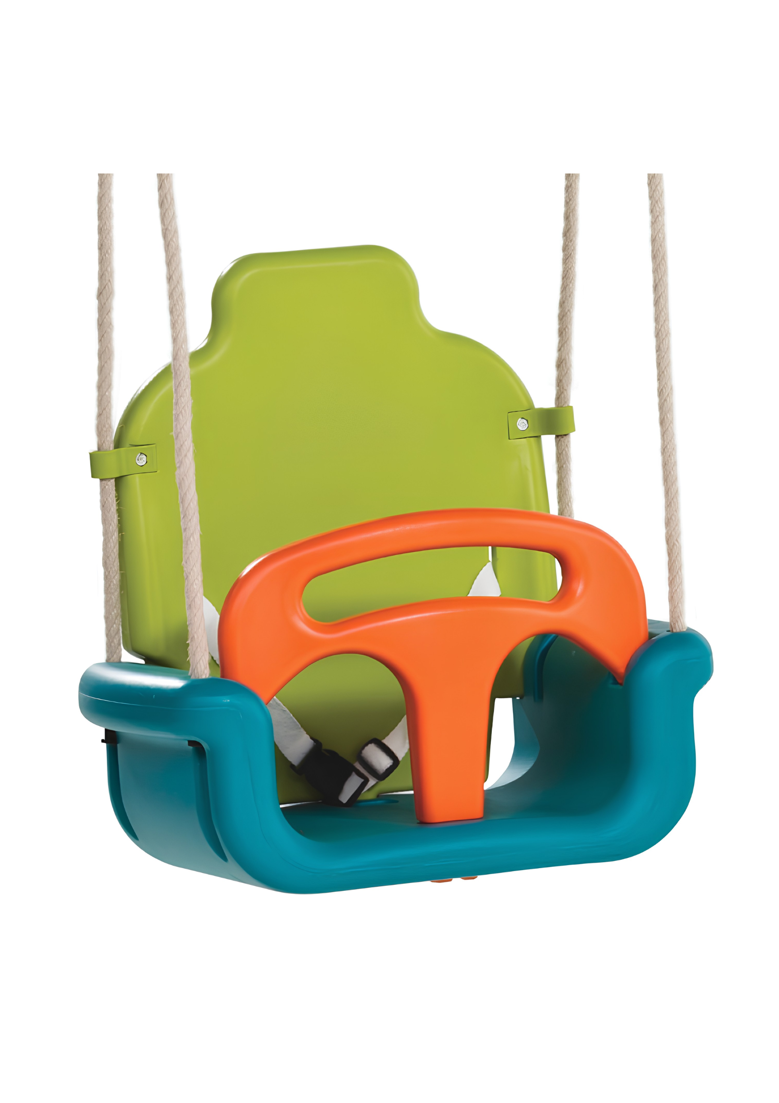 Baby Seat Growing Type Swing With Adjustable Ropes - REDYELLOWBLUE-3