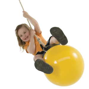 Buoy Ball DROP - LARGE 51cm Swing With Adjustable Rope - Yellow