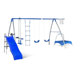 Multiplay Metal Swing Set with Slide
